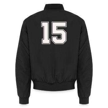 Quinze Style de Plans - Bomber unisexe - noir - Dos - AI Model Male 185 light (185cm)