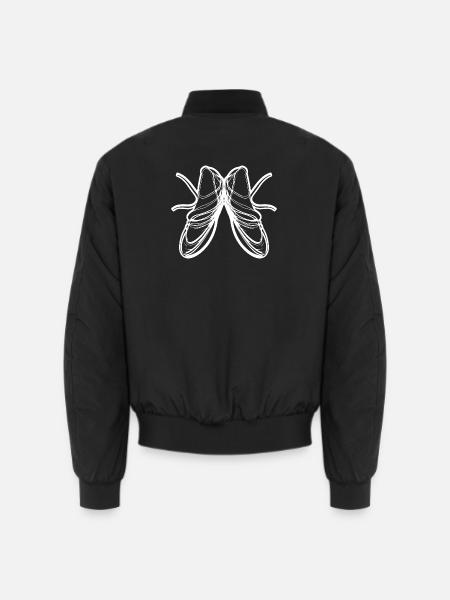 Ballet Shoes Drawing - Unisex Bomber Jacket - black