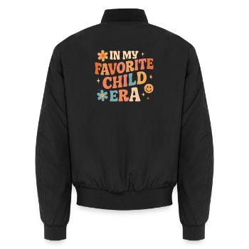 In My Favorite Child Era Tochter Familien Humor - Unisex Bomberjacke - Schwarz - Hinten - AI Model Male 185 light (185cm)