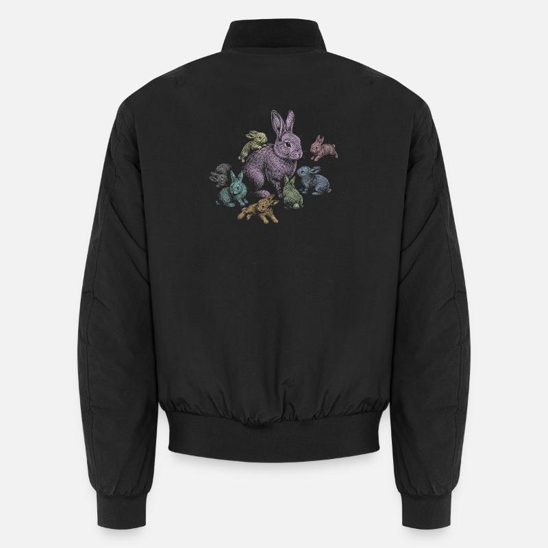Rabbit - Unisex Bomber Jacket - black