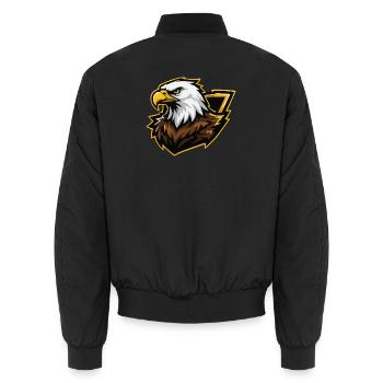 Aigle avec Accent Doré - Bomber unisexe - noir - Dos - AI Model Male 185 light (185cm)