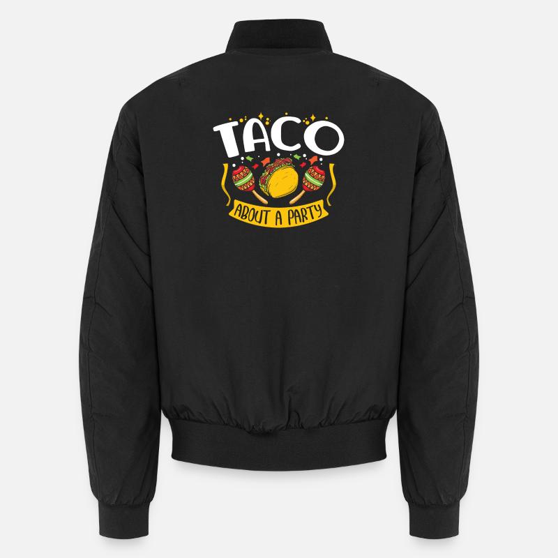 Taco About a Party Tacos - Unisex Bomber Jacket - black