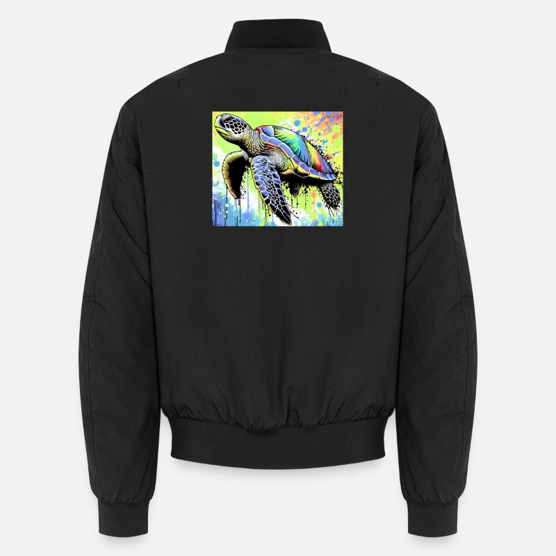 turtle - Unisex Bomber Jacket - black