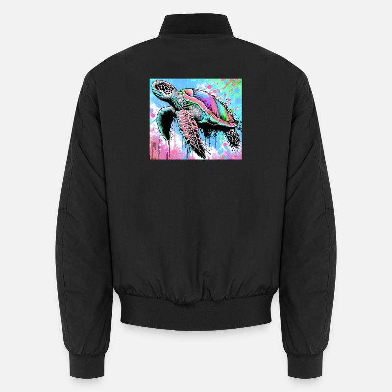 turtle - Unisex Bomber Jacket - black