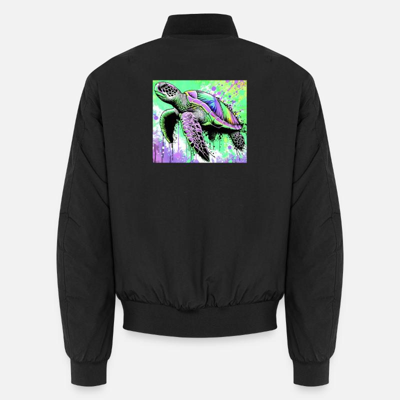turtle - Unisex Bomber Jacket - black