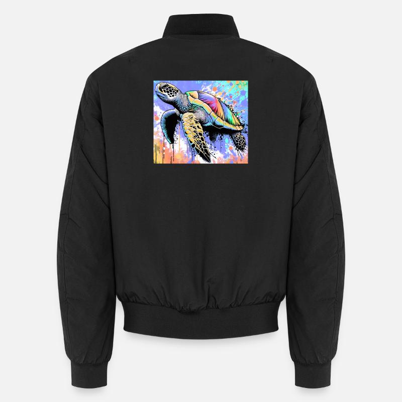 turtle - Unisex Bomber Jacket - black