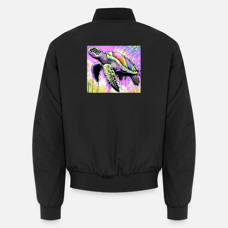 turtle - Unisex Bomber Jacket - black