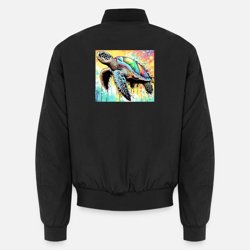 turtle - Unisex Bomber Jacket - black