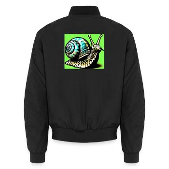 Escargot - Bomber unisexe - noir - Dos - AI Model Male 185 light (185cm)