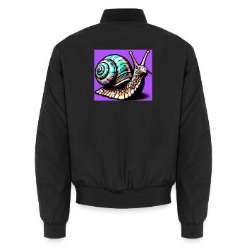 Escargot - Bomber unisexe - noir - Dos - AI Model Male 185 light (185cm)