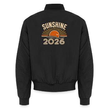Été 2026 - Bomber unisexe - noir - Dos - AI Model Male 185 light (185cm)