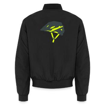 Enduro Bicycle Helmet Graphic - Unisex Bomber Jacket - black - Back - AI Model Male 185 light (185cm)