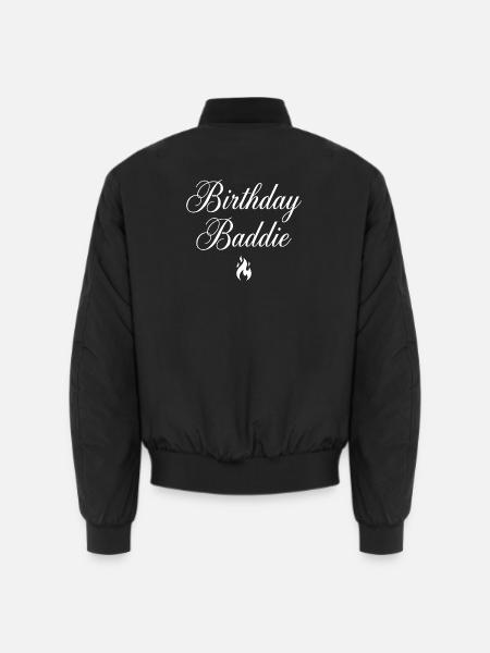 Birthday Baddie - Unisex Bomber Jacket - black