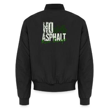 No Asphalt Pure Escape - Unisex Bomber Jacket - black - Back - AI Model Male 185 light (185cm)