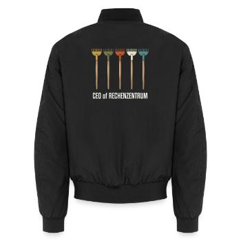 CEO of Rechenzentrum Gärtner - Unisex Bomberjacke - Schwarz - Hinten - AI Model Male 185 light (185cm)