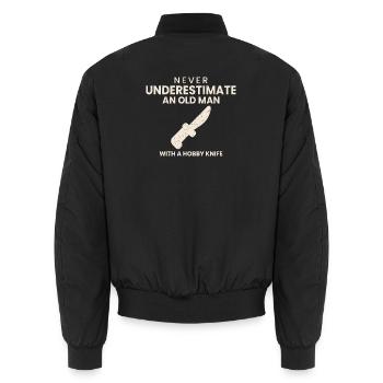 Modellbau Geschenk Modellbauer Opa Papa Lustig - Unisex Bomberjacke - Schwarz - Hinten - AI Model Male 185 light (185cm)