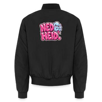 Ned heid bairisch - Unisex Bomberjacke - Schwarz - Hinten - AI Model Male 185 light (185cm)