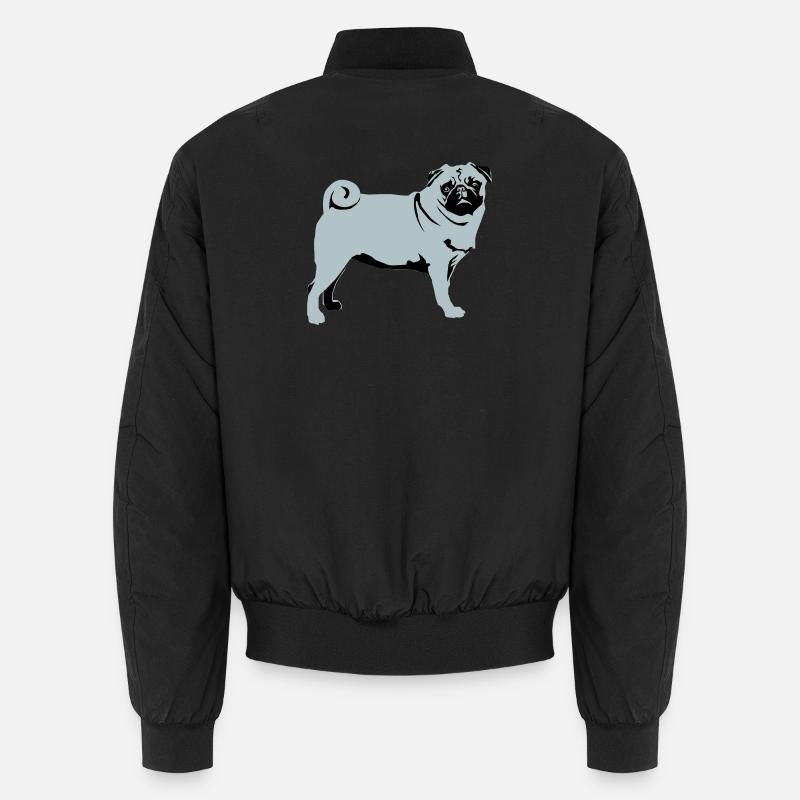 Mops - Unisex Bomberjacke - Schwarz