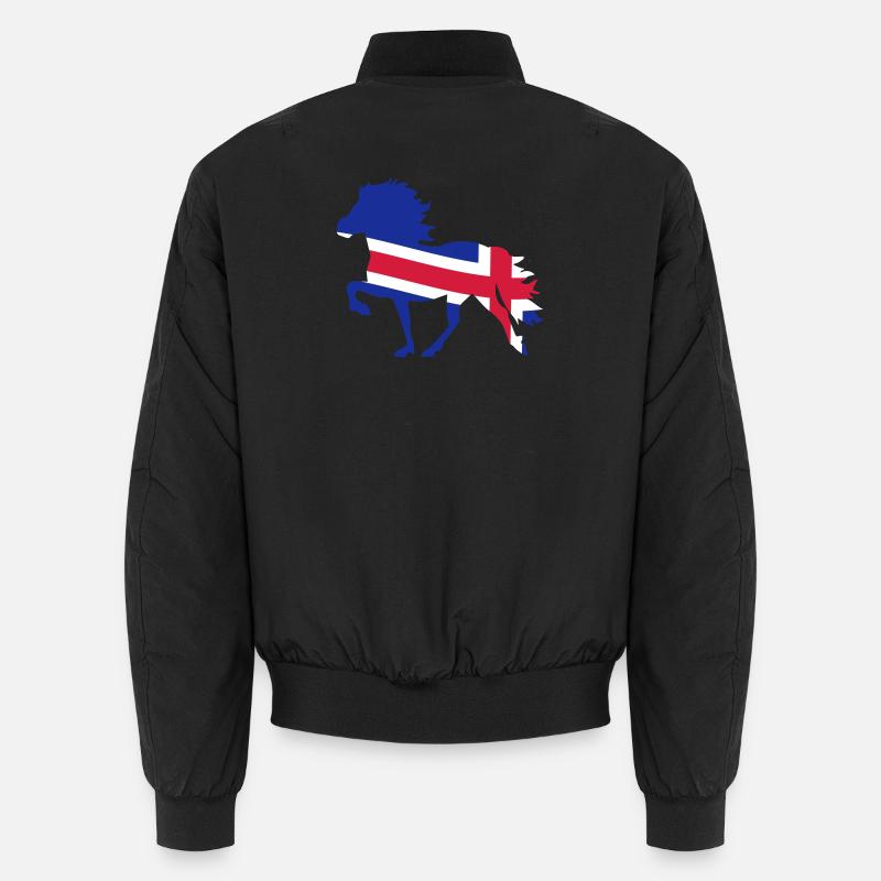Islandpferd Flagge Unisex Bomberjacke