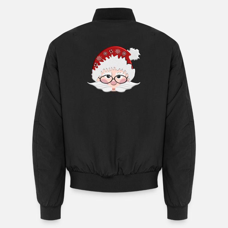 Stilvoller Santa mit Brille Unisex Bomberjacke