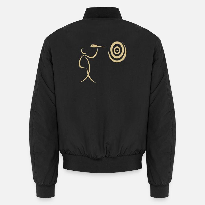 Minimalist darts dart player with dart and dart Unisex Bomber Jacket