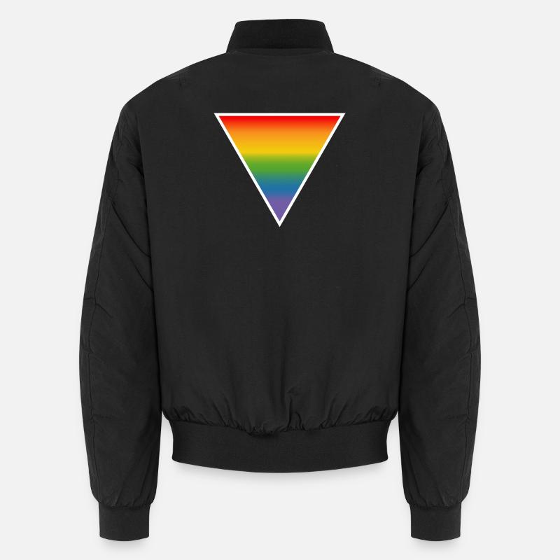 Triangle arc-en-ciel LGBTQIA blanc Bomber unisexe