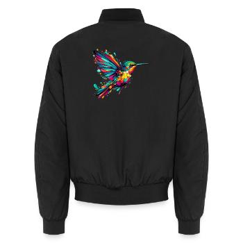 Colibri - Bomber unisexe - noir - Dos - AI Model Male 185 light (185cm)