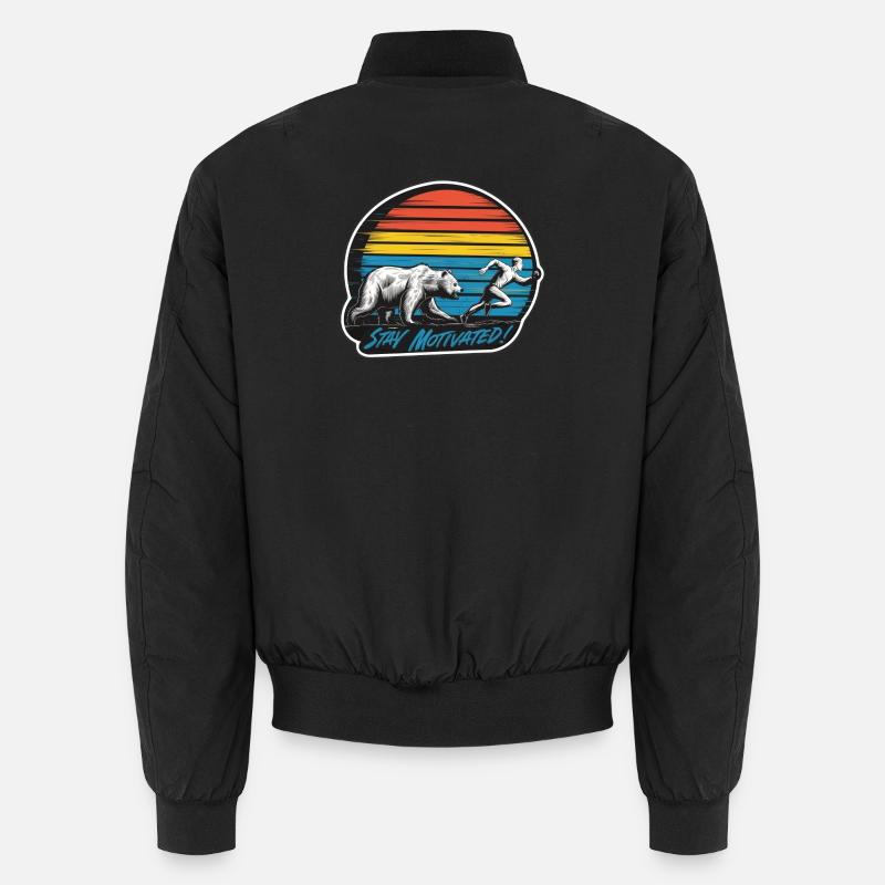 Stay Motivated - Unisex Bomberjacke - Schwarz