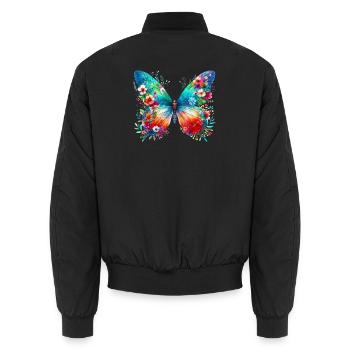 Papillon - Bomber unisexe - noir - Dos - AI Model Male 185 light (185cm)
