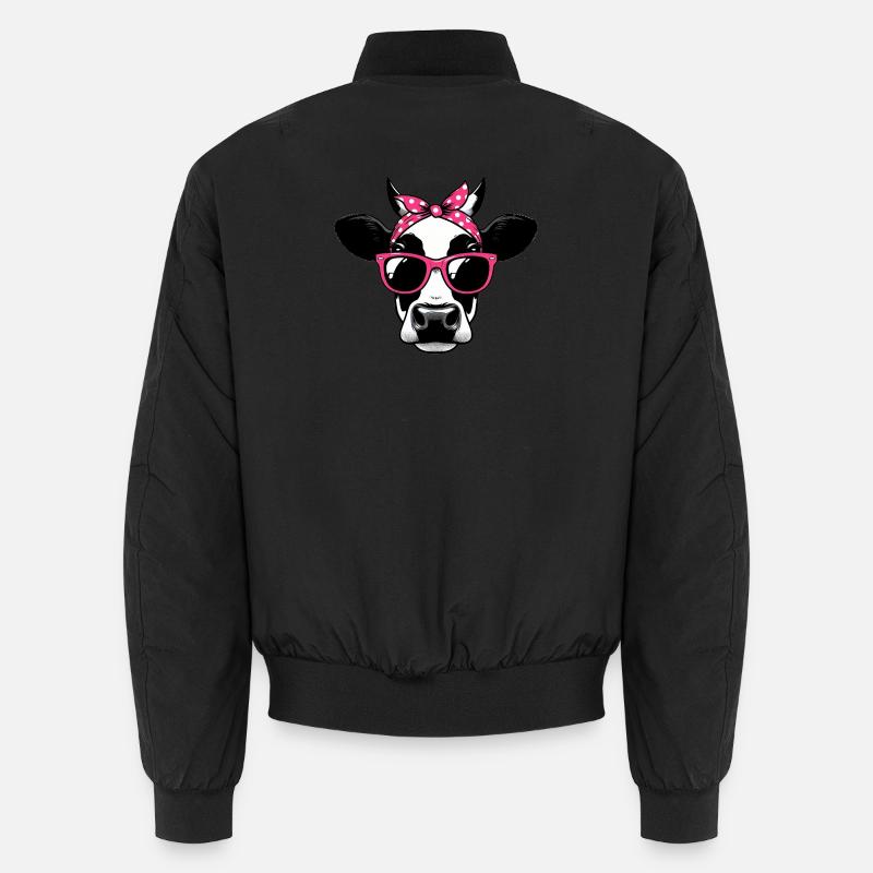 Vache avec lunettes de soleil Bomber unisexe