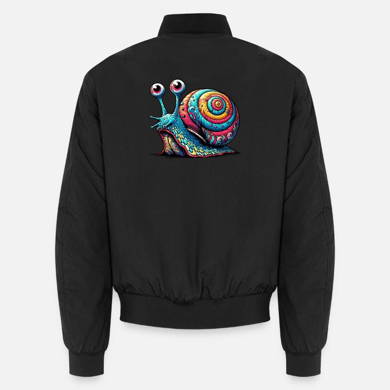 Snail - Unisex Bomber Jacket - black