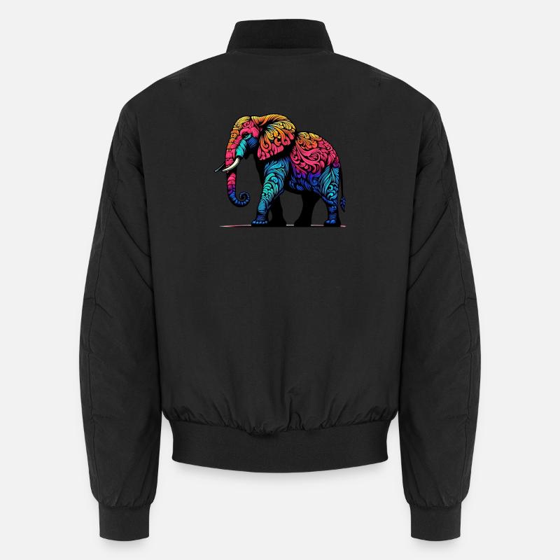 Éléphant - Bomber unisexe - noir