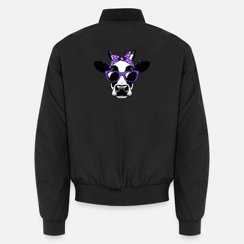 Vache avec lunettes de soleil Bomber unisexe