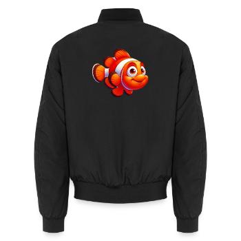 Clownfish - Unisex Bomber Jacket - black - Back - AI Model Male 185 light (185cm)