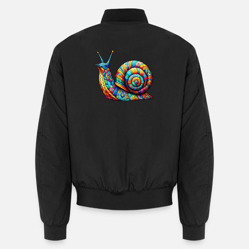 Schnecke - Unisex Bomberjacke - Schwarz