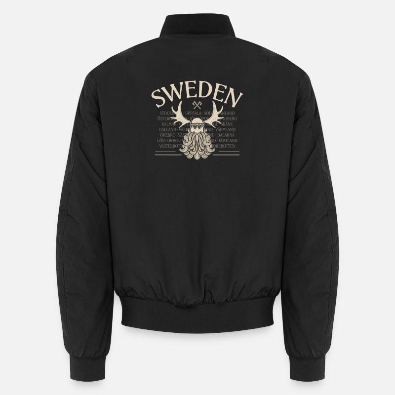 Sweden - Viking Beard - Moose - Unisex Bomberjacke - Schwarz