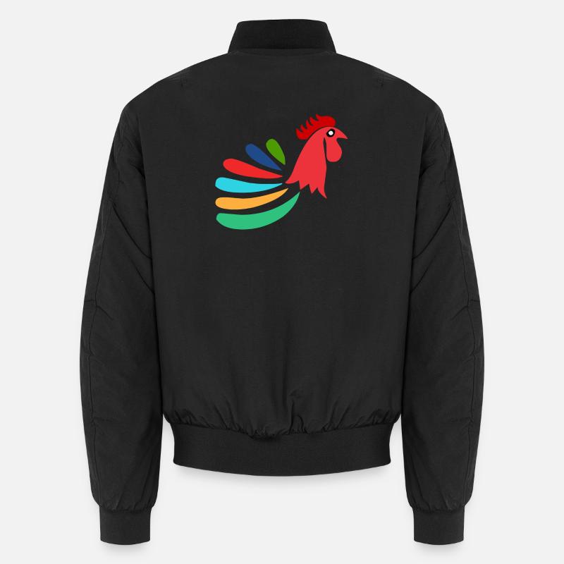 HAHN. PFERD. HENNE. HAHN. TIER. VOGEL. EINHORN. Unisex Bomberjacke