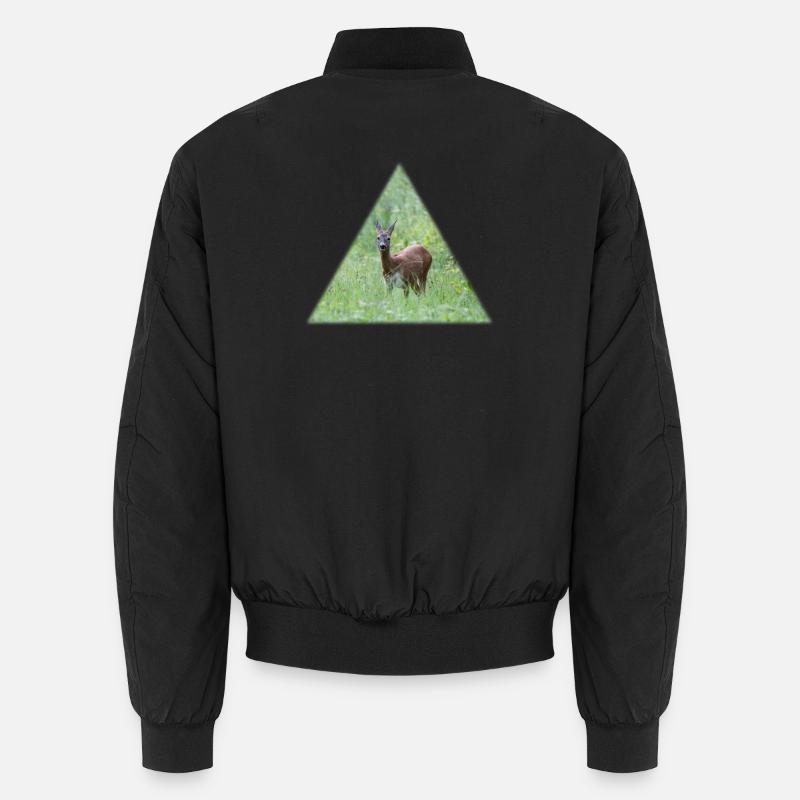 Deer in the tall grass Unisex Bomber Jacket