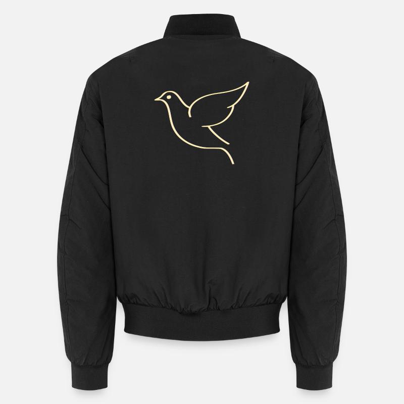 Illustration de colombe minimaliste et élégante Bomber unisexe