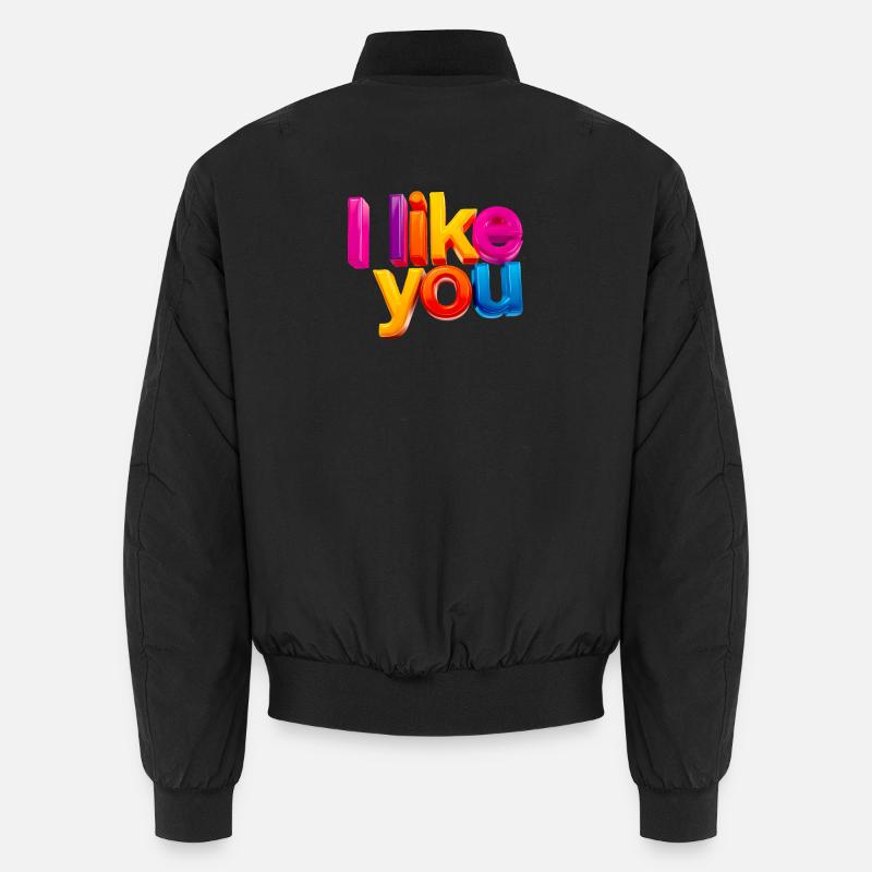 Je t’aime bien - Salutation d’amour 3D colorée Bomber unisexe