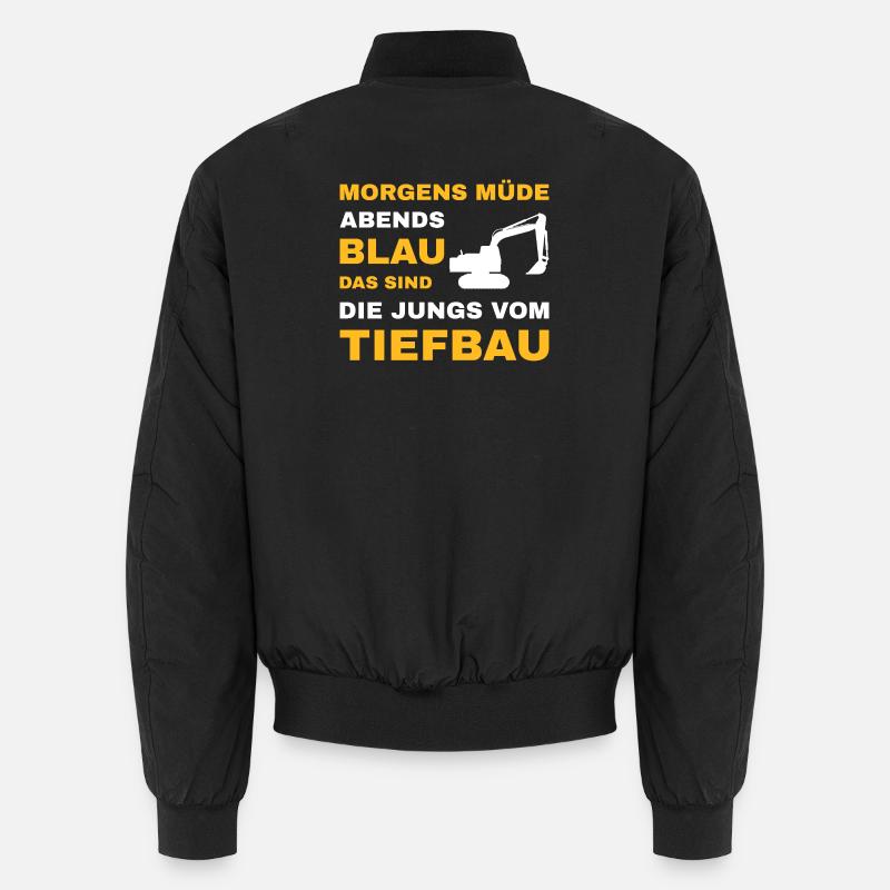 Civil Engineering Civil Engineering Road Construction Excavator Driver Excavation Unisex Bomber Jacket