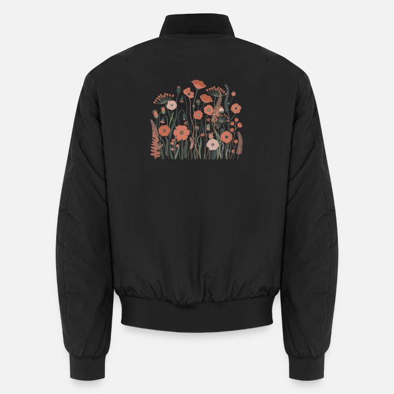 Fleurs sauvages bohèmes – Harmonie fleurie - Bomber unisexe - noir