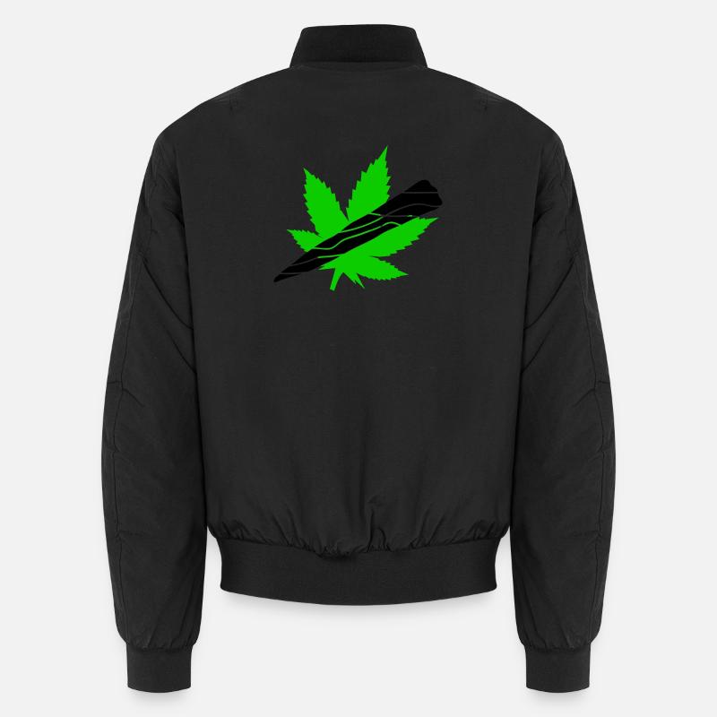 Neon Cannabisblatt Grafik Unisex Bomberjacke