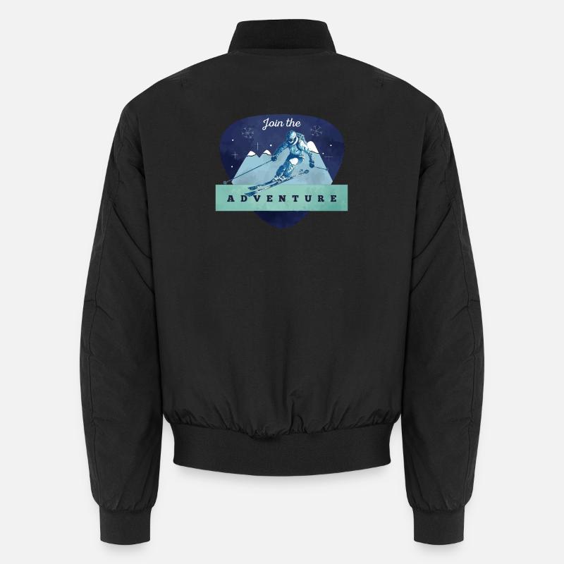 Abenteuer Skifahren Mountain - Unisex Bomberjacke - Schwarz