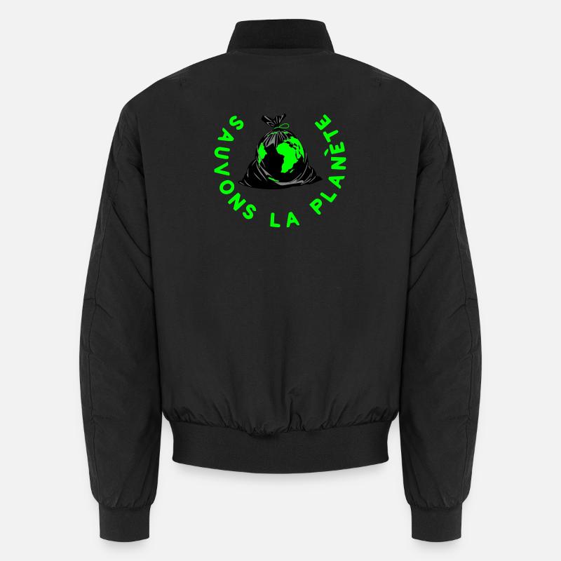 Save the planet - Unisex Bomber Jacket - black