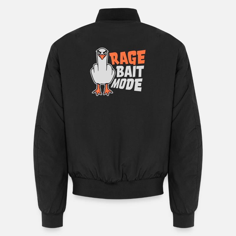 Rage Bait Mode Möwe Vogel Böse Lustig Provokation Unisex Bomberjacke