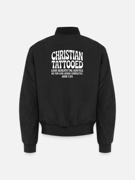 Christian Tattooed Look Beneath Surface - Unisex Bomber Jacket - black