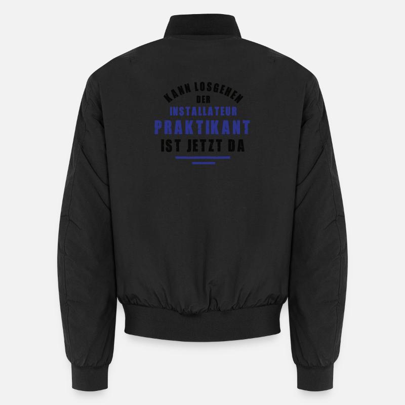 Intern Plumber Internship Plumbers - Unisex Bomber Jacket - black