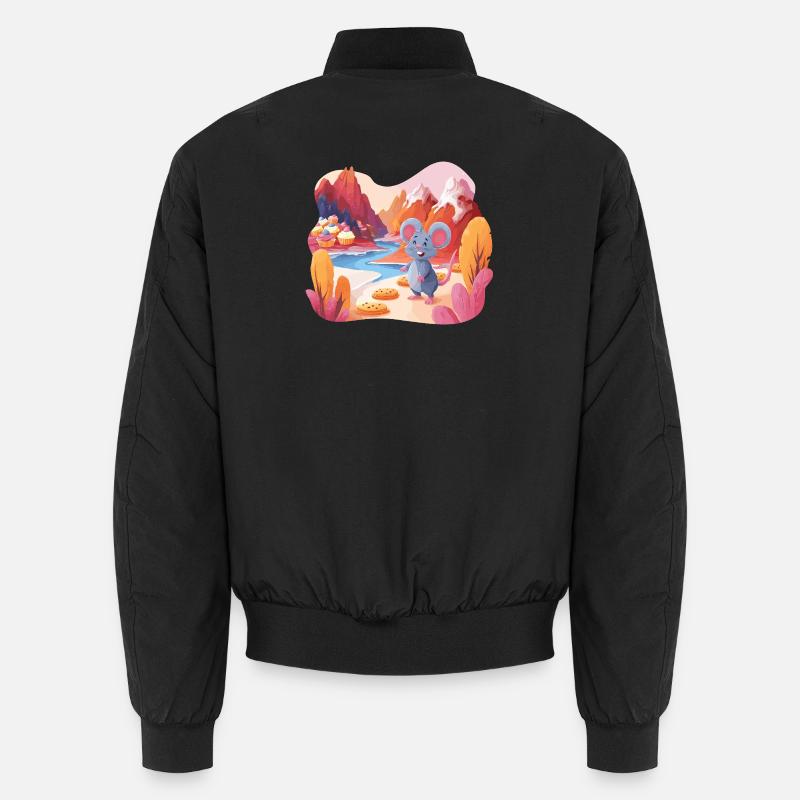 Sugar Scenery Mouse Adventure - Unisex Bomber Jacket - black