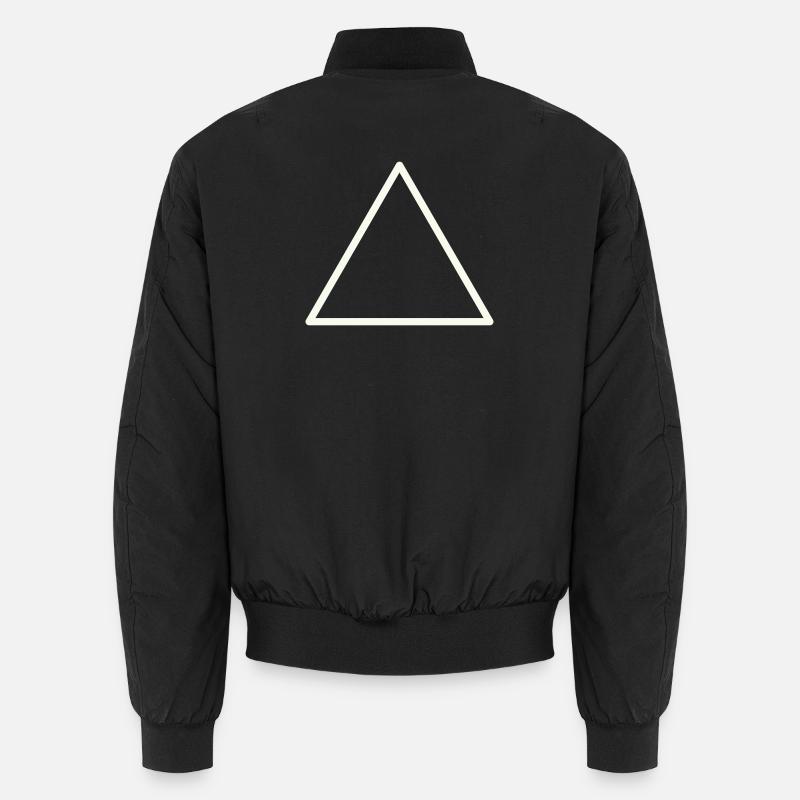 Contour géométrique du triangle - Bomber unisexe - noir